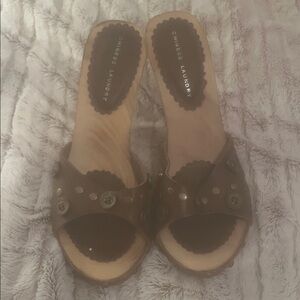 Chinese Laundry Brown Studded Mules